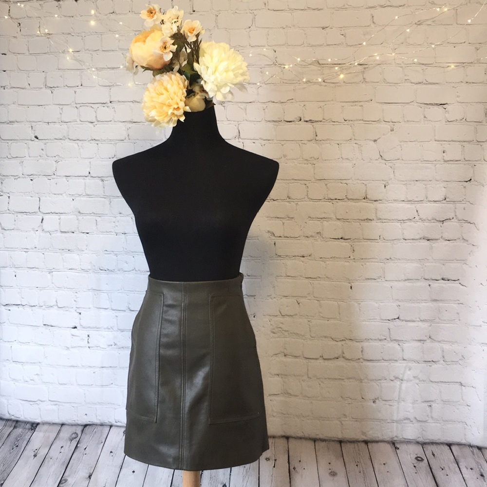 Faux Leather Mini Skirt